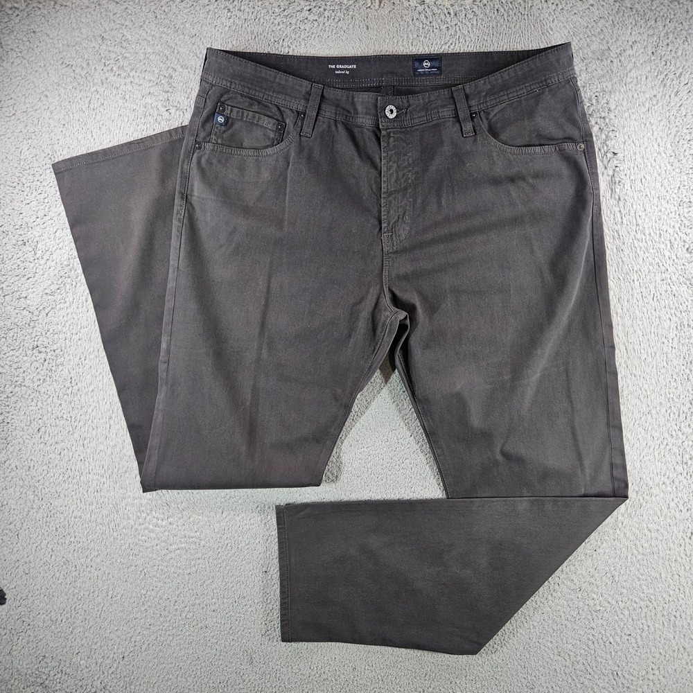 AG Adriano Goldschmied The Graduate Tailored Leg Pants‎ Charcoal Gray 38x32 Mens